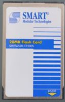 3COM/SMART Modular Technologies 20MB Flash memory Card, PCMCIA, p/n: SM9FA520-C7500S, OEM (карта памяти)