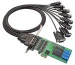 Moxa Technologies CP-118EL 8-port RS-232/422/485 Serial board adapter, PCI-E X1 (PCI Express), 921.6 Kbps, w/octopus cable DB9M, retail ( )