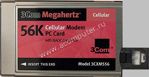 3Com Megahertz 3CXM556 PCMCIA 56K Cellular Modem PC Card/w X-Jack & cord, OEM (-)