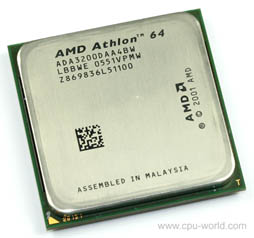 CPU AMD Athlon 64 3200+ 2000MHz, Socket 939, ADA3200DAA4BW, 512KB Cache L2, OEM ()
