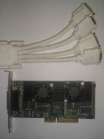 Colorgraphic Predator Pro 3D Quad Screen Video Card, 4-port, 128MB/w cable, PCI, p/n: PC-612204-R2, OEM ()