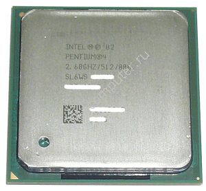 CPU Intel Pentium4 2.6GHz/512/800 (2600MHz), 478-pin FC-PGA2, Northwood, SL6WS, OEM ()