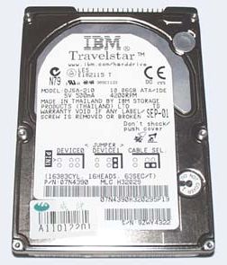 HDD IBM Travelstar DJSA-210 10GB, 4200 rpm, ATA/IDE, p/n: 07N5138, 2.5" (notebook type), OEM (    )