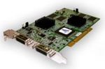 Multi-monitor VGA card Appian Graphics Rushmore 4-port, 2 head DVI, 64MB RAM, PCI, Quad (4) channel, 2x12" DVI Y-cable , OEM ()