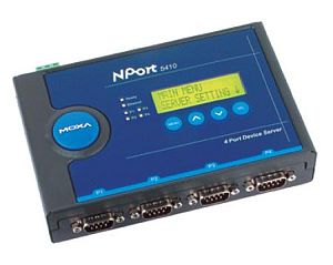Moxa NPort 5410 4 port DB9 RS-232 10/100M Serial Device Server/w PS  ( )