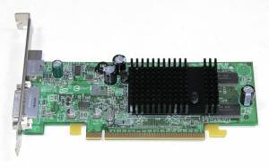Video Card Dell/ATI Radeon X300 DVI/TV 64MB, PCI-E (PCI Express), p/n: J3887, OEM ()