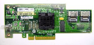 LSI Logic SAS3082E-R 8-Port SAS/SATA RAID Controller, 300MBps, PCI-E (PCI-Express x8), OEM ()