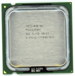 CPU Intel Pentium 4 521 2.8GHz (2800MHz), 1M cache, 800MHz FSB, LGA775, Prescott, Hyper-Threading technology, SL9CG, OEM (процессор)
