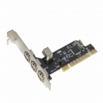 NEC 4-port USB 2.0 PCI Card, 3 ext. 1 int., OEM ()