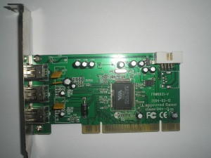 Firewire 3-Port PCI Card VIA VT6306 IEEE1394, Model Number: FRW6031-V, OEM ()