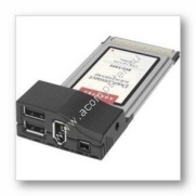     Adaptec AUA-1422CS 2-port USB 2.0/2-port FireWire 1394 Cardbus PCMCIA adapter, retail. -$49.