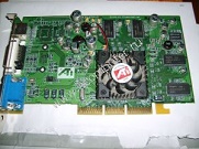    VGA card DELL/ATI Radeon 7500 32MB AGP Video Card, p/n: 109-83400-00, 102-83423-00, 06T974. -$39.