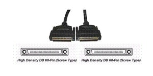 Можно купить кабели соединительные External SCSI cable 68-pin to 68-pin P-P, 0.3m. Цена-3927 руб.