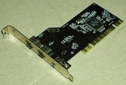 Поступил на склад контроллер SYBA SD-FW323-3I 3-port FireWire IEEE1394 PCI card, p/n: FWA323-C02. Цена-3920 руб.