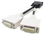 Molex LHF-60/DMS-59 (60-pin) Dual DVI-I Y-Splitter cable, 1xDMS-59M/2xDVI (F) connectors, p/n: 887-6673-00 REV. 3, OEM ( )