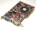 ATI Radeon 9600 XT C3D 6046 128MB DDR SDRAM AGP Video Graphics Card, DVI/VGA/TV-out, p/n: 109-A034GN-20A, OEM ()